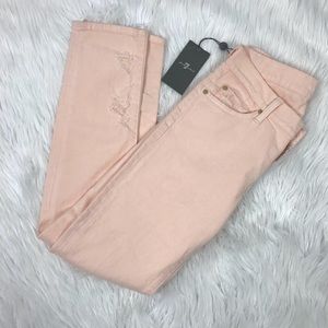 7 For All Mankind Slim Cigarette Destroyed Jeans